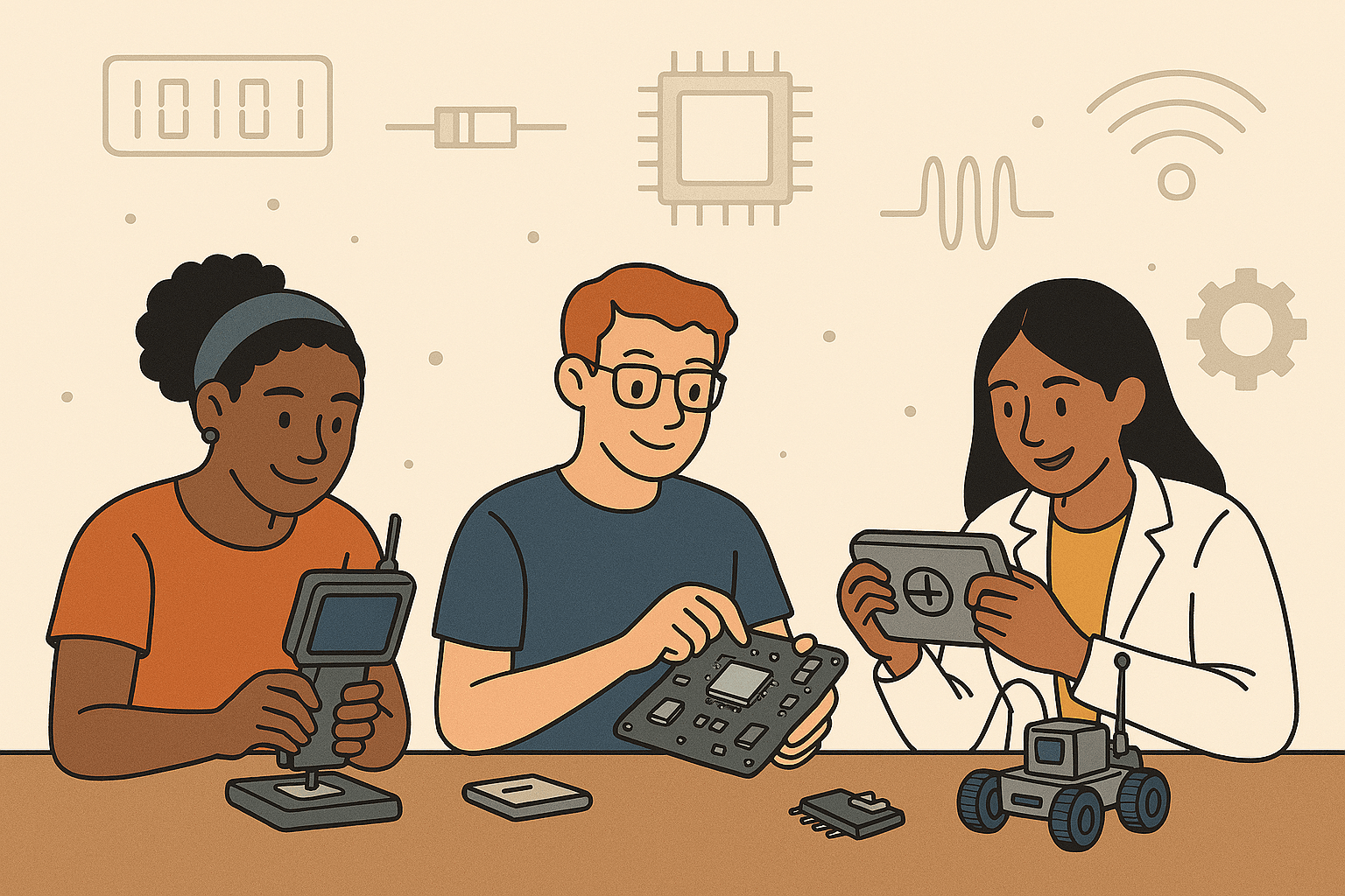 AI and IoT workshop scene